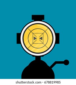 Flat modern design gun Icon sight