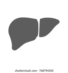 Flat modern design icon liver. Vector eps10.