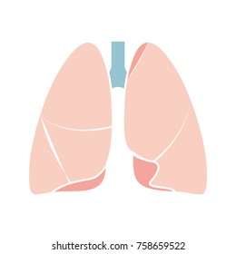 Flat modern design icon lungs. Vector eps10.