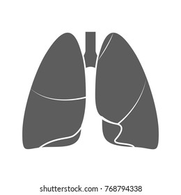 Flat modern design icon lungs. Vector eps10.