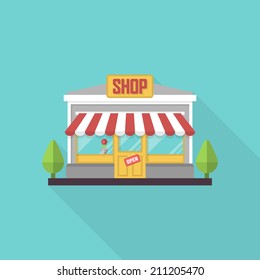 Flat modern design icon for online shopping and marketing