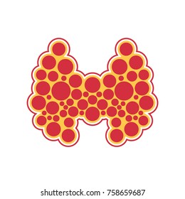 Flat modern design icon thyroid. Vector eps10.