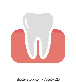 Flat modern design icon tooth. Vector eps10.