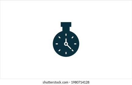 Diseño moderno plano logotipo de reloj de iconos.Productos de papel adhesivo de diseño de elementos realista plantilla de cronómetro
