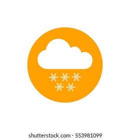 Flat modern design icon for web design and mobile applications, SEO. search Engine Optimization: cloud and snow.