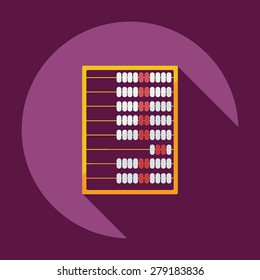 Flat modern design with shadow abacus icon