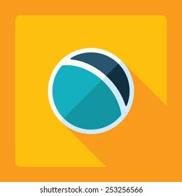 Flat modern design with shadow ball