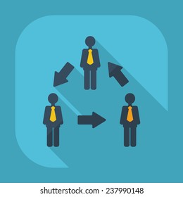 Flat modern design with shadow business icon