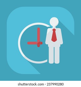 Flat modern design with shadow business icon