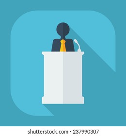 Flat modern design with shadow business icon