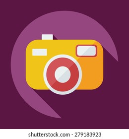 Flat modern design with shadow camera icon