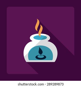 Flat modern design with shadow candles for spa