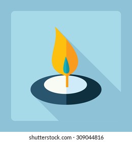 Flat modern design with shadow candles for spa