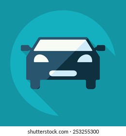 Flat modern design with shadow, car transport