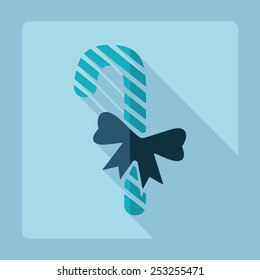 Flat modern design with shadow, caramel candy