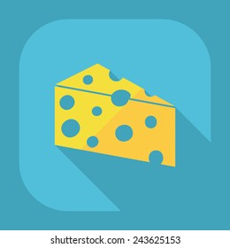 Flat modern design with shadow cheese, cheese product