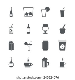 Flat modern design with shadow container a drink