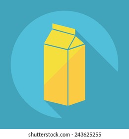Flat modern design with shadow container a drink