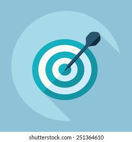 Flat modern design with shadow, darts