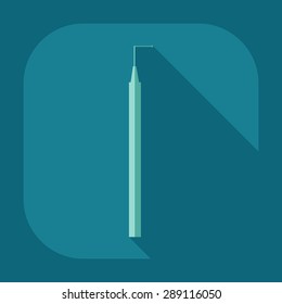 Flat modern design with shadow  Dental elevator
