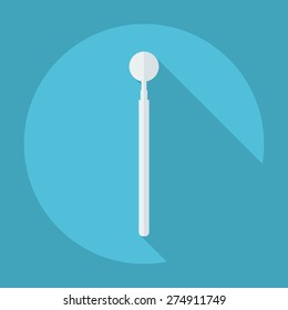 Flat modern design with shadow dentist tool
