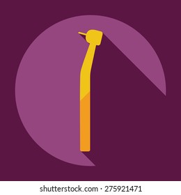 Flat modern design with shadow dentist tool