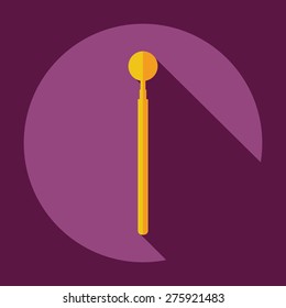 Flat modern design with shadow dentist tool