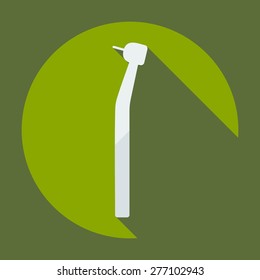 Flat modern design with shadow dentist tool