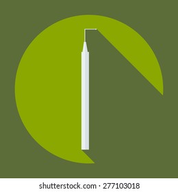 Flat modern design with shadow dentist tool