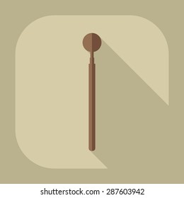 Flat modern design with shadow dentist tool