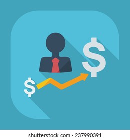 Flat modern design with shadow dollar