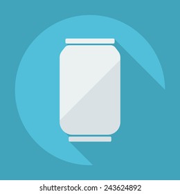 Flat modern design with shadow. A drink