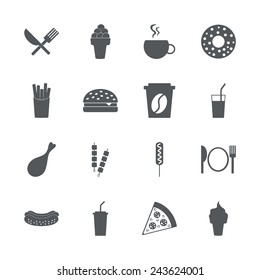 Flat modern design with shadow fast food