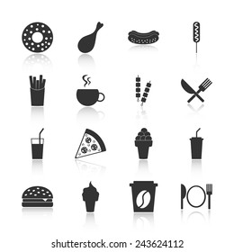 Flat modern design with shadow fast food