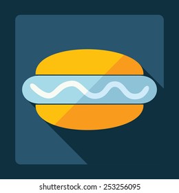 Flat modern design with shadow, fast food