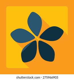 Flat modern design with shadow  flower for spa