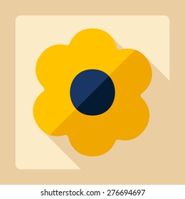 Flat modern design with shadow  flower for spa