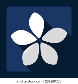 Flat modern design with shadow  flower for spa