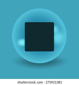 Flat modern design with shadow icon player