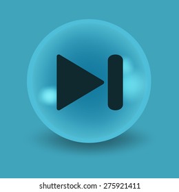 Flat modern design with shadow icon player