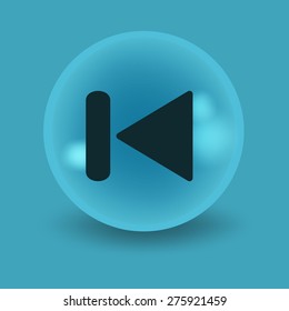 Flat modern design with shadow icon player