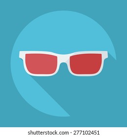 Flat modern design with shadow icon optics