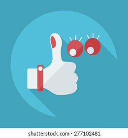 Flat modern design with shadow icon optics