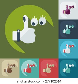 Flat modern design with shadow icon optics