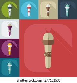 Flat modern design with shadow icon optics