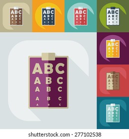 Flat modern design with shadow icon optics