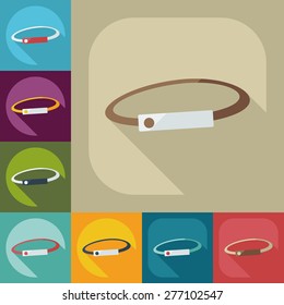 Flat modern design with shadow icon optics