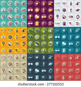 Flat modern design with shadow icon optics