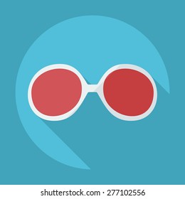 Flat modern design with shadow icon optics