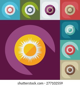 Flat modern design with shadow icon optics